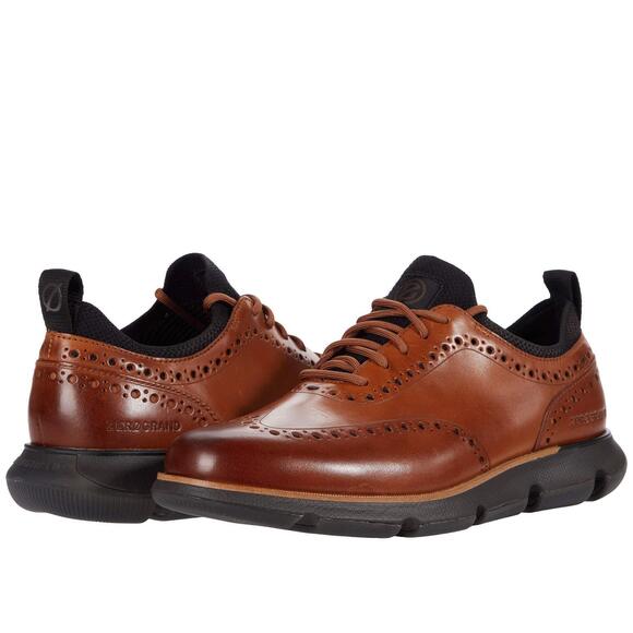 NEW COLE HAAN MENS 4.ZEROGRAND OXFORD BLACK/BLACK 7.5 D - MEDIUM